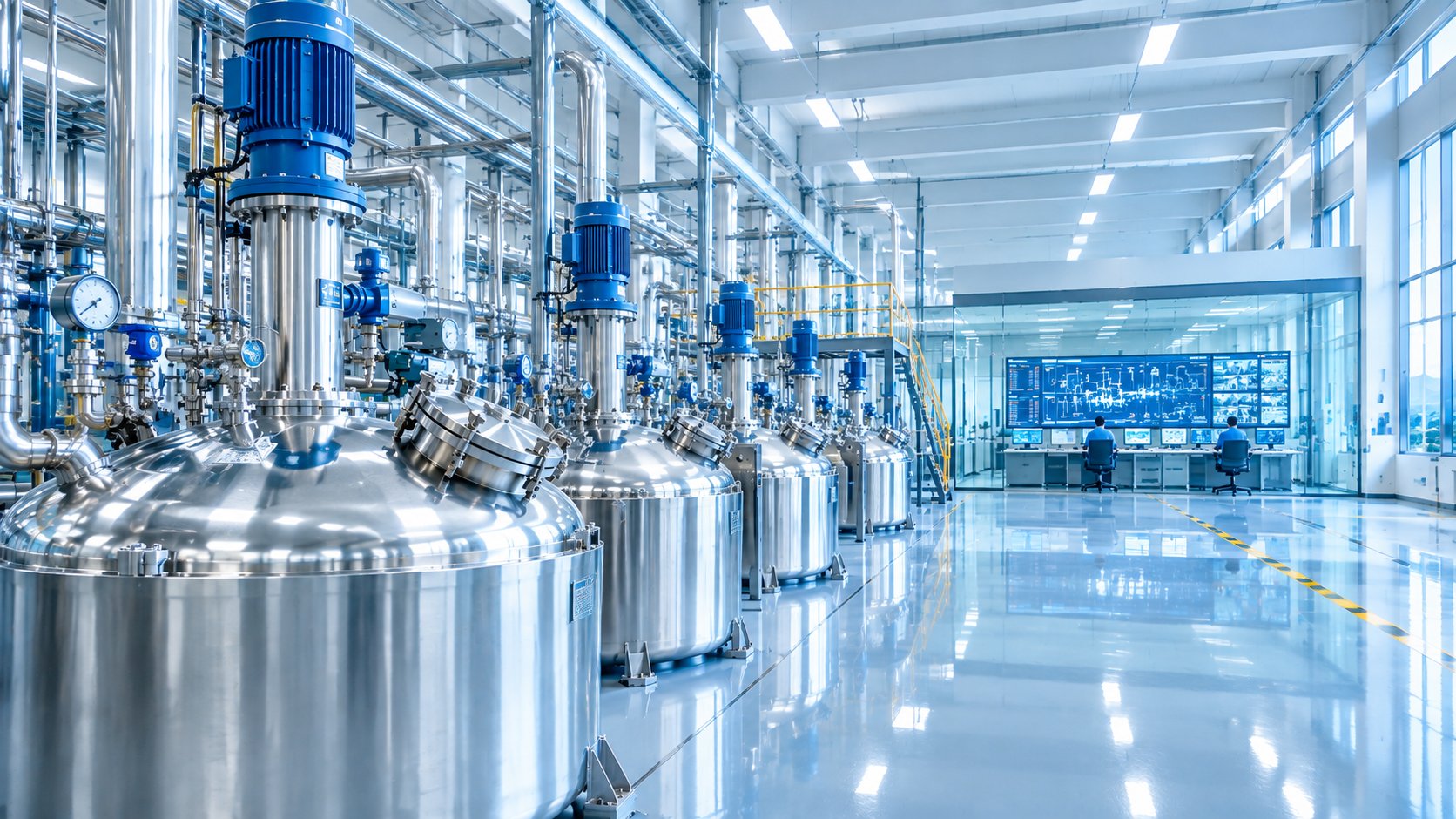 Yantai Dasteck Chemicals modern Thiourea Dioxide production facility with automated control room